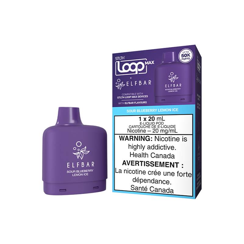 STLTH-LOOP-MAX-X-ELFBAR-POD-PACK-SOUR-BLUEBERRY-LEMON-ICE